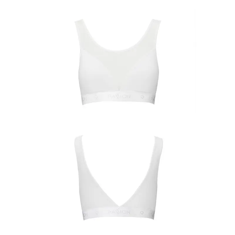 Топ с прозрачной вставкой Passion PS002 TOP XL, white