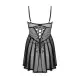 Пеньюар и трусики Obsessive Chemeris babydoll & thong XS/S