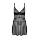 Пеньюар и трусики Obsessive Chemeris babydoll & thong XS/S
