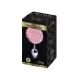 Металлическая анальная пробка Кроличий хвостик Alive Fluffy Plug S Pink, диаметр 2,8 см