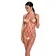 Бодистокинг в очень крупную сетку Passion BS091 red, с доступом
