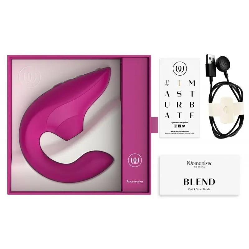 Вакуумный клиторальный стимулятор Womanizer Blend Vibrant Pink