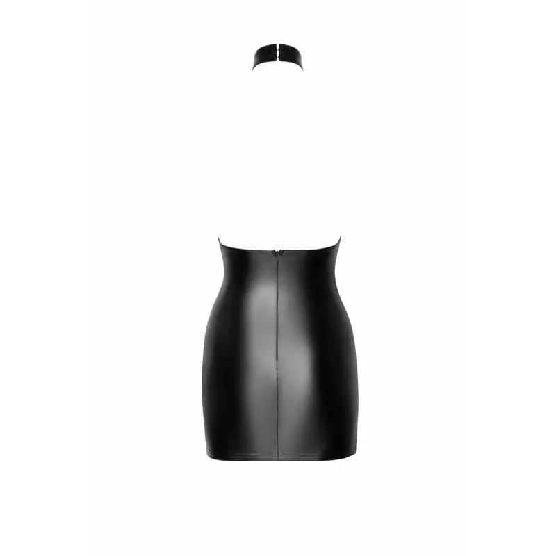 Платье Noir Handmade F311 Eros mini halter dress of flocked mesh and wetlook - 3XL