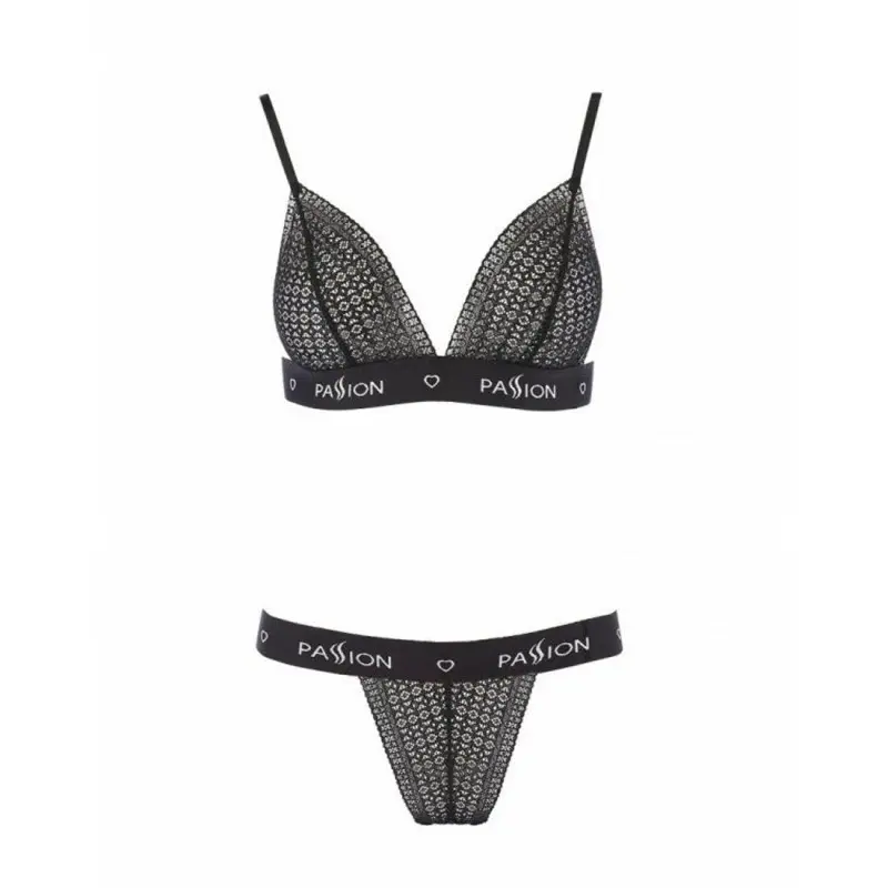 Комплект белья Passion Exclusive GLAMISS SET S/M, black