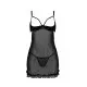 Эротический пеньюар Passion MARINA CHEMISE, S/M, black