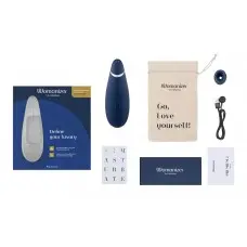 Вакуумный клиторальный стимулятор Womanizer Premium 2 - Blueberry, функции Autopilot и Smart Silence