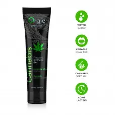 Лубрикант на водной основе Orgie Lube Tube Cannabis, 100 мл, съедобный, с маслом семян конопли