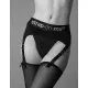 Трусы для страпона с подвязками для чулок Strap-On-Me REBEL HARNESS - XS (мятая упаковка!!!)