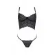Комплект Passion KERRIA SET black, XXL/XXXL сетка+кружево, бюстье и стринги