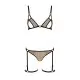 Эротический комплект нижнего белья Passion GABI SET L/XL beige, трусики с гартерами