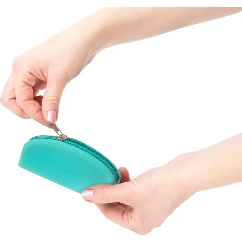 Сумка для хранения секс-игрушек PowerBullet - Silicone Storage Zippered Bag Teal