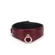Кожаный ошейник с поводком Liebe Seele Wine Red Curved Collar, замок-сердечко