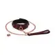 Кожаный ошейник с поводком Liebe Seele Wine Red Curved Collar, замок-сердечко