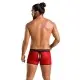 Мужские прозрачные боксеры Passion 046 SHORT PARKER XXL/XXXL Red, сетка, под леопард
