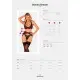 (SALE) Комплект белья Obsessive Donna Dream 3-pcs set XS/S Black, бюстгальтер, стринги, пояс для чулок
