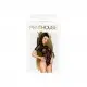 Боди Penthouse Be Mine XL Black, вырез на спинке, имитация стреп в виде геометрического рисунка