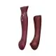 Смартвибратор 3в1 Zalo — Queen Wine Red, пульсирующая жемчужина и вакуум, кристалл Swarovski