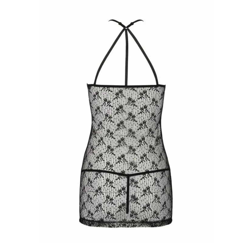 Полупрозрачная сорочка Passion AZALIA CHEMISE XXL/XXXL, black