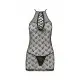 Полупрозрачная сорочка Passion AZALIA CHEMISE XXL/XXXL, black