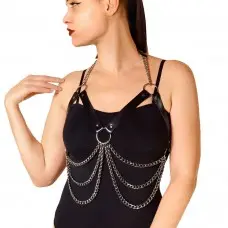 Жіноча портупея Art of Sex - Louise чорна XS-2XL, екошкіра
