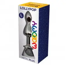 Металева анальна пробка Wooomy Lollypop Double Ball Metal Plug L, діаметр 3,5 см, довжина 10,5 см
