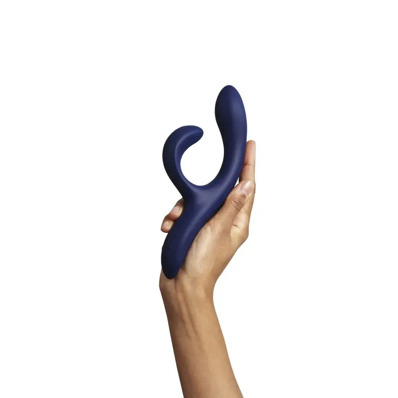 Смарт вибратор-кролик We-Vibe Nova Midnight Blue, эргономичный, регулируемый угол наклона ствола