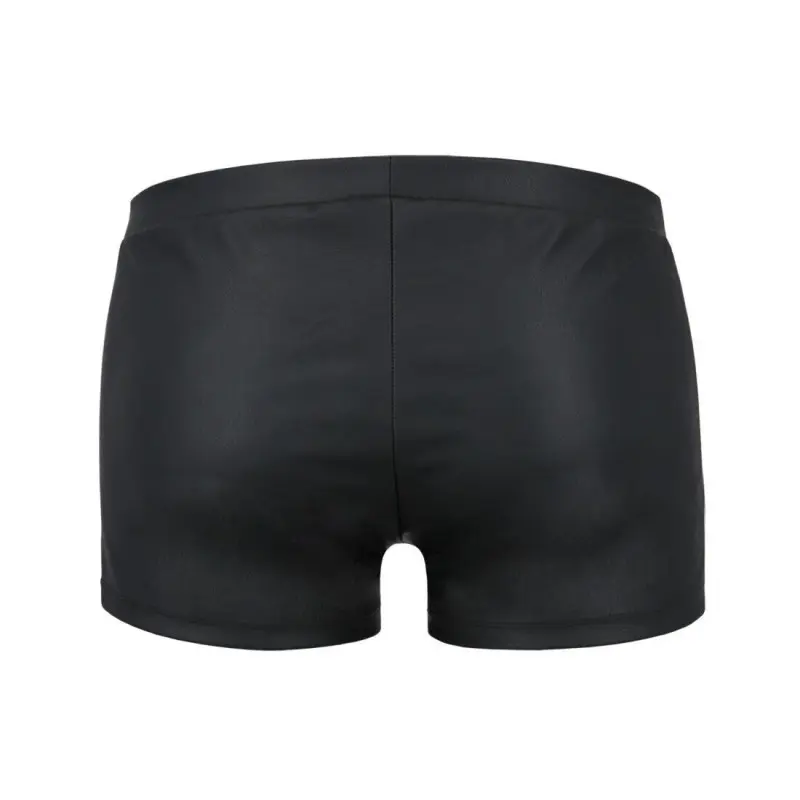 Мужские кожаные боксеры с клапаном Passion 050 SHORT PATRICK L/XL Black