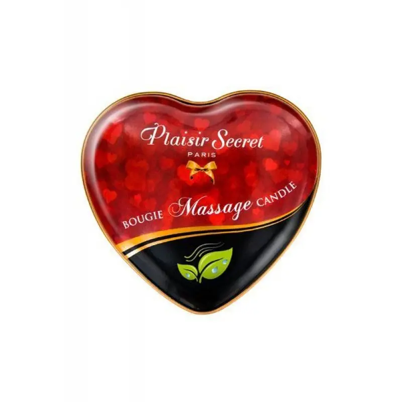 Массажная свеча сердечко Plaisirs Secrets Natural (35 мл)