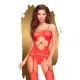Бодистокинг с вырезом на животике Penthouse - Hot Nightfall Red XL