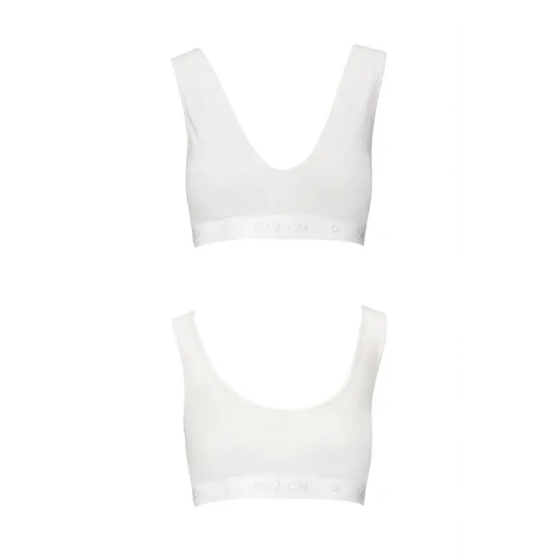 Спортивный топ из эластичного хлопка Passion PS005 TOP L, white