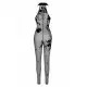 Бодистокинг Noir Handmade F315 Ego flocked mesh halter catsuit - L