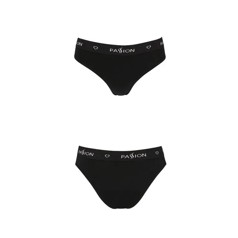 Трусики-слипы из хлопка с эластаном Passion PS004 PANTIES S, black