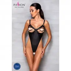 Боди из экокожи Passion CELINE BODY L/XL, black, с доступом, открытый