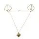 Зажимы для сосков с тяжелой подвеской LOCKINK Nipple Clamps with Heavy Pendant - Golden