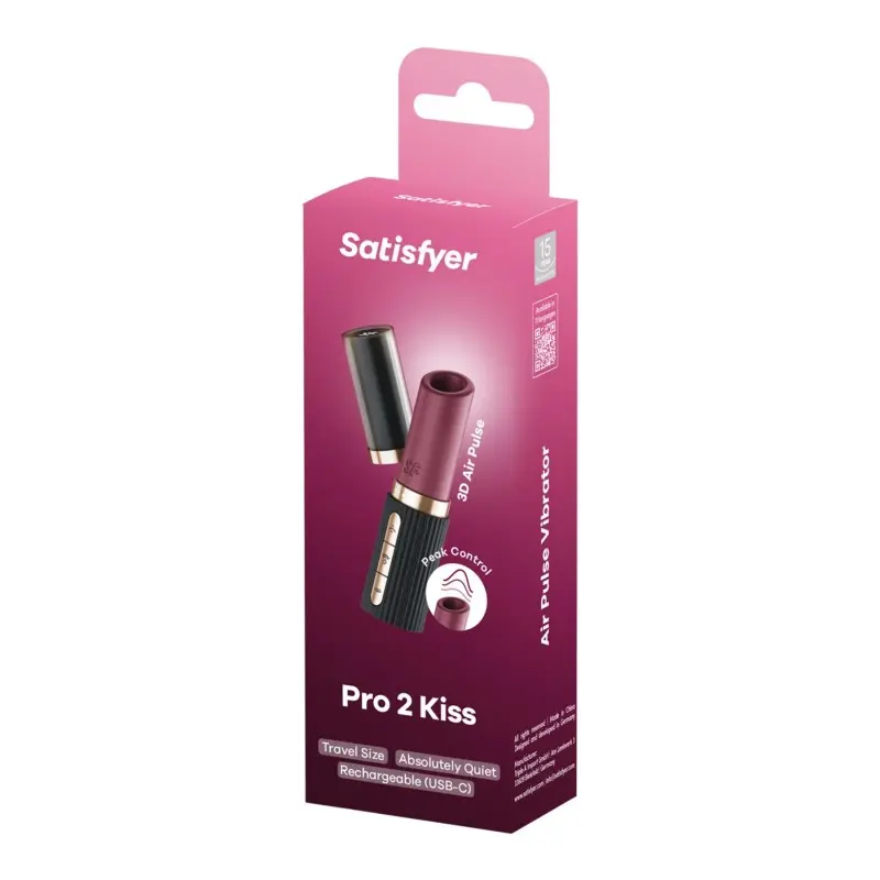 Вакуумный стимулятор Satisfyer Pro 2 Kiss, магнитная технология 3D Air Pulse, 30 режимов, крышечка