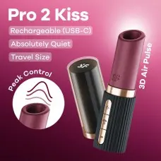Вакуумний стимулятор Satisfyer Pro 2 Kiss, магнітна технологія 3D Air Pulse, 30 режимів, кришечка
