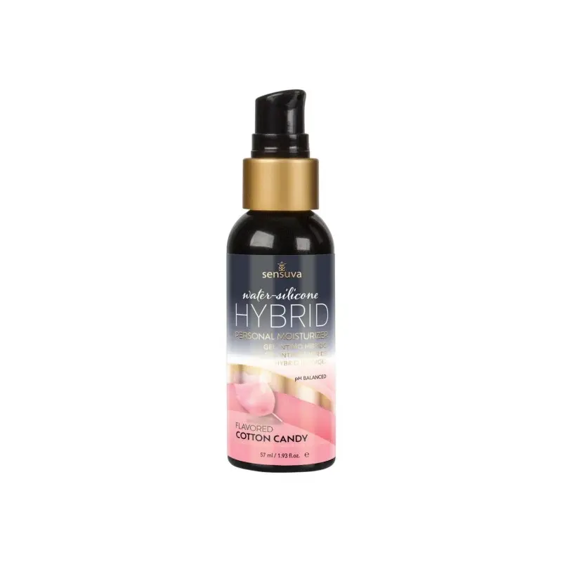 Смазка водно-силиконовая Sensuva Hybrid Cotton Candy (57 мл) без сахара, можно для оральных ласк
