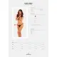 Прозрачные стринги с доступом Obsessive Celia Noir crotchless thong XL/2XL
