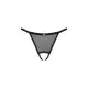 Прозрачные стринги с доступом Obsessive Celia Noir crotchless thong XL/2XL