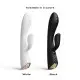 Вибратор-кролик с подогревом Dorcel FLEXI RABBIT BLACK, гибкий ствол