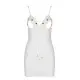 Сорочка с вырезами на груди, стринги Passion LOVELIA CHEMISE S/M, white