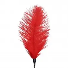 Щекоталка со страусиным пером Art of Sex - Feather Tickler, цвет Красный