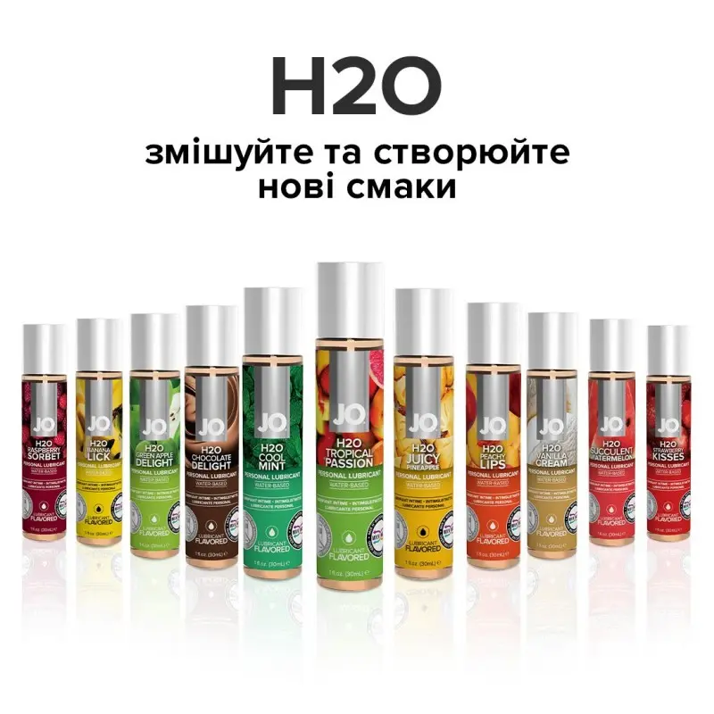 Смазка на водной основе JO H2O — Tropical Passion (60 мл) без сахара, растительный глицерин