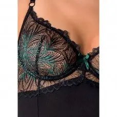 Корсет с пажами Passion Exclusive FLORIS CORSET S/M, black, трусики