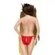 Трусики-слипы Penthouse Too Hot To Be Real L/XL Red, кружево, регулируемая посадка