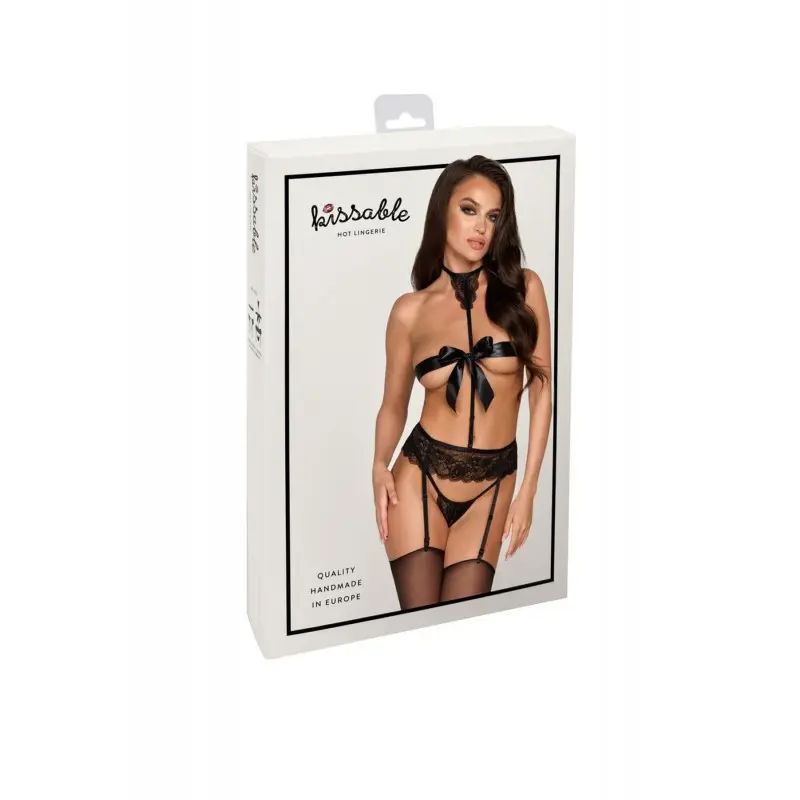 Комплект Kissable Bondage Kiss Set Black S/M