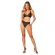 Комплект белья Obsessive Natilya 2-pcs set XS/S, black, бюстгальтер, трусики