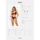 Комплект белья Obsessive Natilya 2-pcs set XS/S, black, бюстгальтер, трусики