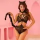 Эротический костюм кошечки JSY «Манящая Жаклин» One Size, боди, хвост, ушки