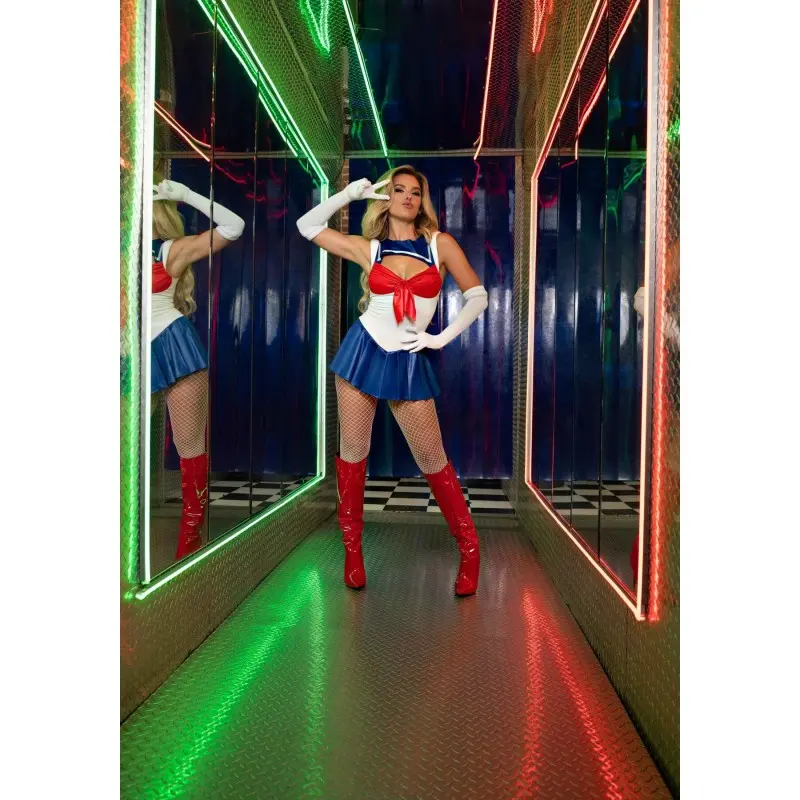Эротический костюм Сейлор Мун Leg Avenue Sexy Sailor S, платье, перчатки, бант